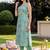 women floral printed regular cotton kurta with trousers