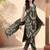 women printed regular cotton kurta with trousers & with dupatta