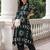 women ethnic motifs printed regular kurta with harem pants