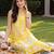 women printed regular cotton kurta with trousers