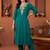 women ethnic motifs embroidered regular thread work kurta with trousers