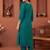 women ethnic motifs embroidered regular thread work kurta with trousers