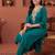 women ethnic motifs embroidered regular thread work kurta with trousers