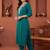 women ethnic motifs embroidered regular thread work kurta with trousers