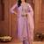 women ethnic motifs embroidered regular kurta with trousers & with dupatta