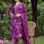 women floral printed regular cotton kurta with trousers & with dupatta