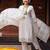 women ethnic motifs embroidered regular mirror work cotton kurta with trousers & with dupatta