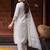 women ethnic motifs embroidered regular mirror work cotton kurta with trousers & with dupatta