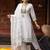 women ethnic motifs embroidered regular mirror work cotton kurta with trousers & with dupatta