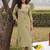 women floral embroidered regular thread work kurta with trousers