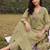 women floral embroidered regular thread work kurta with trousers