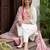 women floral embroidered regular thread work cotton kurta with trousers & with dupatta