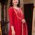 women embroidered regular thread work kurta with trousers & with dupatta