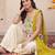 women floral printed regular gotta patti kurta with palazzos & with dupatta