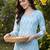 women printed regular cotton kurta with trousers