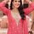 women ethnic motifs embroidered regular kurta with sharara & with dupatta