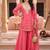 women ethnic motifs embroidered regular kurta with sharara & with dupatta