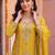 women ethnic motifs embroidered regular mirror work kurta with palazzos & with dupatta