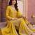 women ethnic motifs embroidered regular mirror work kurta with palazzos & with dupatta