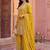women ethnic motifs embroidered regular mirror work kurta with palazzos & with dupatta