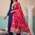 women ethnic motifs embroidered regular kurta with trousers & with dupatta