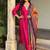 women regular thread work kurta with trousers & with dupatta