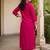 women regular thread work kurta with trousers & with dupatta