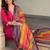 women regular thread work kurta with trousers & with dupatta