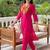 women ethnic motifs embroidered regular thread work cotton kurta with trousers