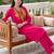 women ethnic motifs embroidered regular thread work cotton kurta with trousers
