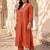 women ethnic motifs embroidered regular mirror work liva kurta with trousers