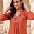 women ethnic motifs embroidered regular mirror work liva kurta with trousers