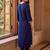women regular thread work kurta with trousers