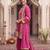 women ethnic motifs embroidered regular kurta with sharara & with dupatta