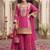 women ethnic motifs embroidered regular kurta with sharara & with dupatta