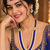 Blue grace three-layer kundan jewellery set