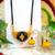 Golden yellow  color fabric handmade neckset