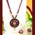 Deep brown and balck color fabric handmade neckset