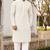 Elegant light cream rayon kurta set with chikankari schiffli work