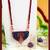 deep blue color fabric handmade neckset