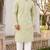 Refreshing light mint rayon kurta set with chikankari schiffli work