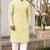 Charming light yellow rayon kurta set with chikankari schiffli work