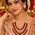 Ruby red and gold kundan wedding jewellery set