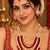 Ruby red and gold kundan wedding jewellery set