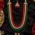 Heritage trio kundan pearl necklace set