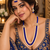 Blue grace three-layer kundan jewellery set