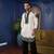 White embroidery rolex-silk fancy designer party wear embroidery men's wear kurta