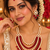Ruby red and gold kundan wedding jewellery set