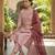 Women's art silk fabric embroidered kurta set with  magji lace dupatta