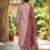 Women's art silk fabric embroidered kurta set with  magji lace dupatta